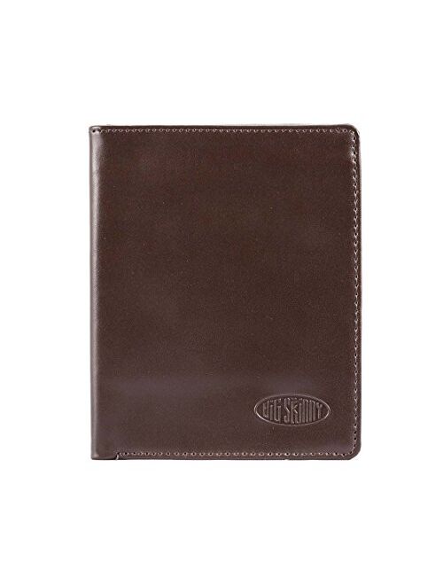 Big Skinny Men's Hipster Leather Bi-Fold Slim Wallet, Holds Up to 40 Cards