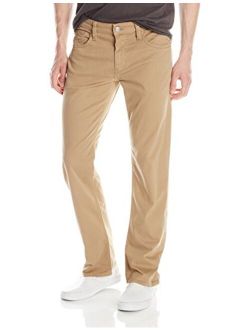 Mens Zach Regular Rise Straight Leg Twill Pants