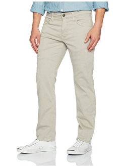 Mens Zach Regular Rise Straight Leg Twill Pants