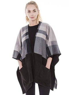 BSB LL Blanket Open Front Poncho Ruana Knit Cardigan Sweater Shawl Wrap Many Styles