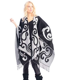 BSB LL Blanket Open Front Poncho Ruana Knit Cardigan Sweater Shawl Wrap Many Styles