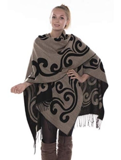 BSB LL Blanket Open Front Poncho Ruana Knit Cardigan Sweater Shawl Wrap Many Styles