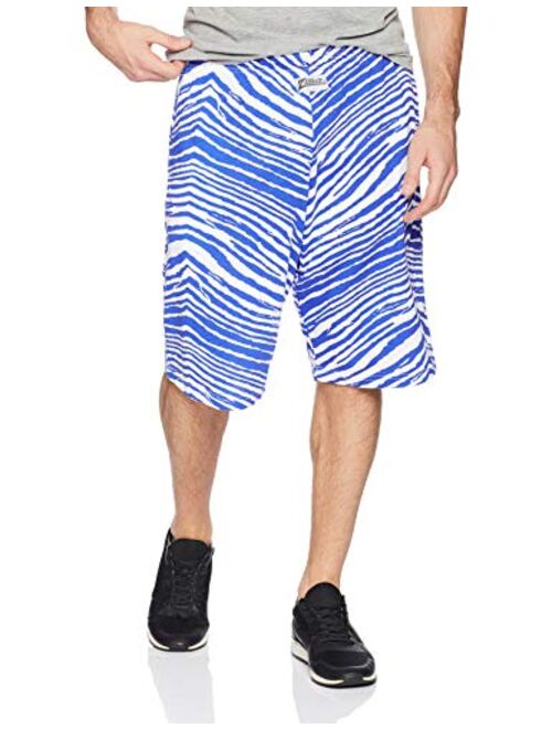 Zubaz Men's Zebra Print, Royal Blue/White, Large