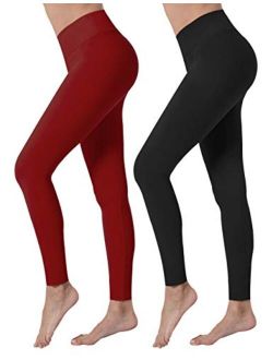 VALANDY High Waisted Leggings for Women Stretch Tummy Control Workout Running Yoga Pants Reg&Plus Size