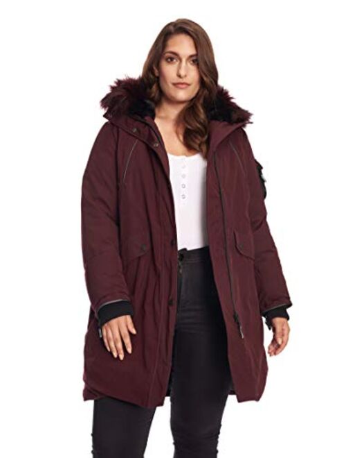 Alpine North Size Womens Vegan Down Long Parka Winter Jacket Plus