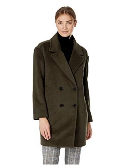 Women's Double Breasted Drop Shoulder Cocoon Coat