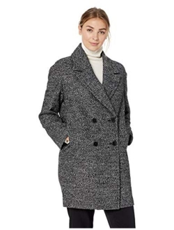 Women's Double Breasted Drop Shoulder Cocoon Coat