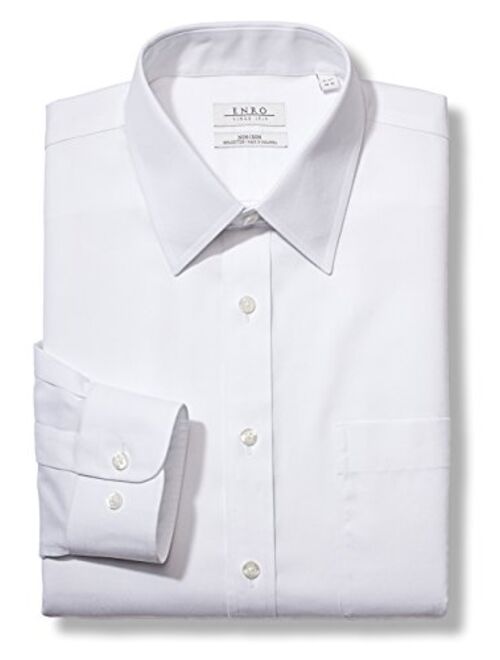 Enro Men's Long Classic Fit Solid Point Collar Dress Shirt