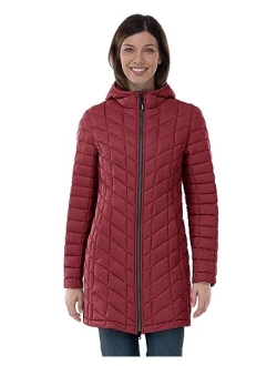 Outdoor Ventures Women's Maryan Hooded Ultra Lightweight Warm Thermolite Long Puffer Coat