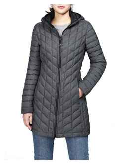 Outdoor Ventures Women's Maryan Hooded Ultra Lightweight Warm Thermolite Long Puffer Coat