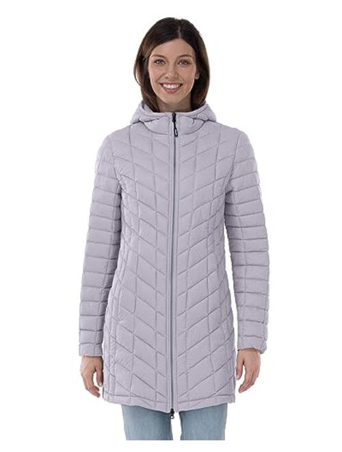 Outdoor Ventures Women's Maryan Hooded Ultra Lightweight Warm Thermolite Long Puffer Coat