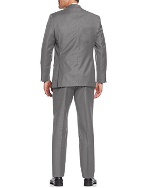 Salvatore Exte Men's Vested Three Piece Suit Blazer Jacket Dress Vest Plus Pant (44 Regular US / 54R EU/W 38", Gray)