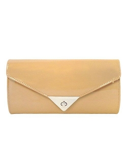 JNB Women's Patent Leather Candy Clutch