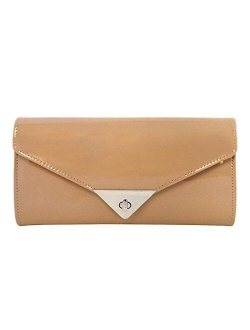 JNB Women's Patent Leather Candy Clutch