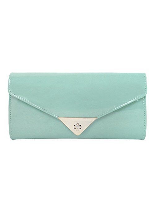 JNB Women's Patent Leather Candy Clutch