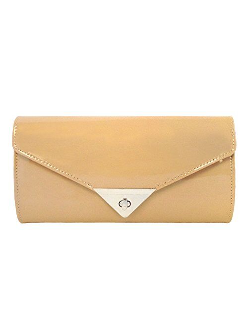 JNB Women's Patent Leather Candy Clutch