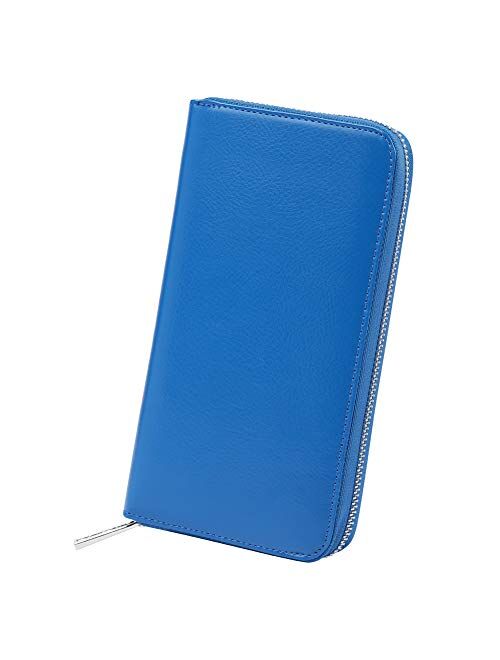 Women 36 Slots RFID Blocking Card Holder Large Long Leather Zipper Organizer Accordion Wallet