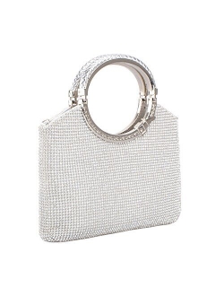 KISSCHIC Womens Handbag Crystal Rhinestone Evening Clutch Bags Party Wedding Clutch Purses