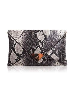 HYLong Women's Fashion Retro Snake Skin Envelope Bag Clutch Purse Evening Bag