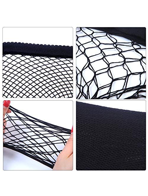 Aneco 4 Pairs Plus Size Fishnets Tights Sexy Black Fishnet Pantyhose Stockings Cross Mesh Tights Thigh High Stockings