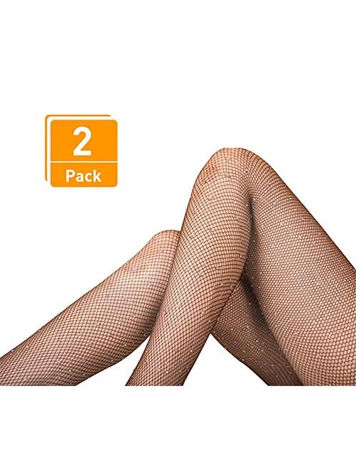 Buy DancMolly Sparkle Rhinestone Fishnet Stockings Crystal High Waist Mesh  Hollow Out Pantyhose for Women Tights Set online