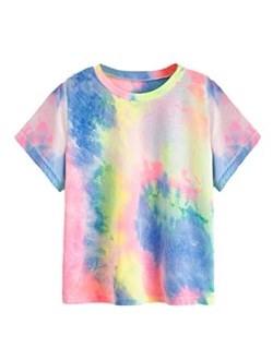 Women's Casual Short Sleeve Tie Dye Tee