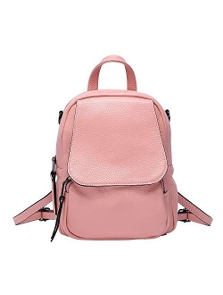 Mini Leather Backpack Fashion Leather Shoulder handbag Convertible Small Crossbody Bag for Women