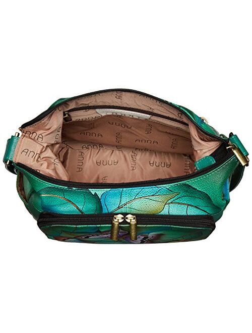 Anna by Anuschka Hand Painted Leather Women's Organizer Hobo