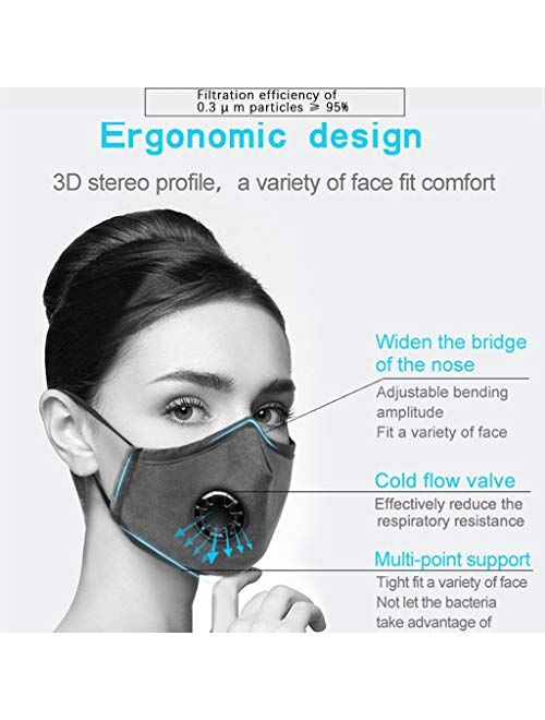 Reusable Face Bandanas, Face with Earloop 4 Pcs