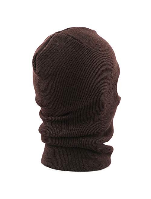 The Hat Depot Made in USA Unisex Thick and Long Face Ski Mask Winter Beanie