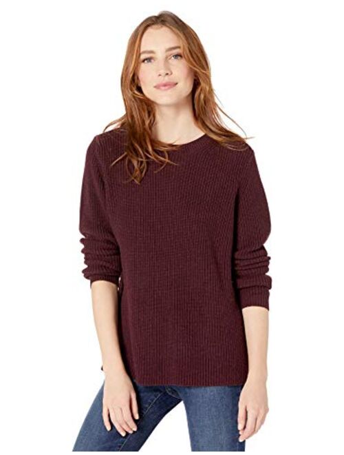 Amazon Brand - Goodthreads Women's Cotton Shaker Stitch Crewneck Sweater