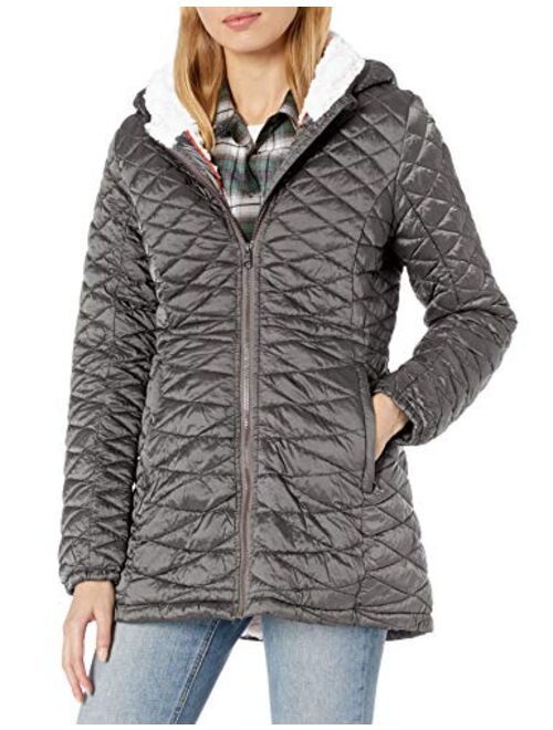 Steve Madden Women's Quilted Anorak with Hood