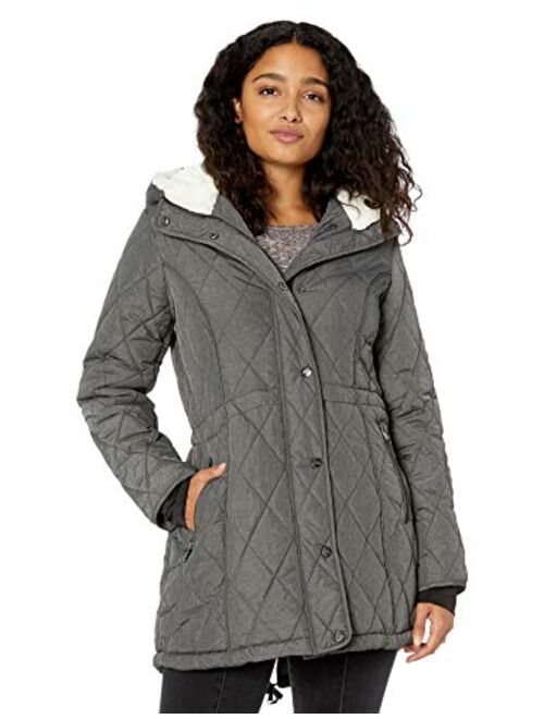 Steve Madden Women's Quilted Anorak with Hood