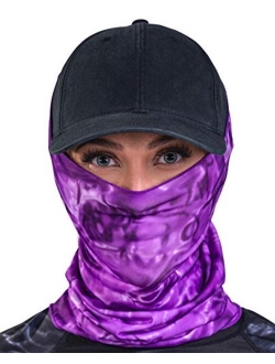 Aqua Design Face Mask for Women: UPF 50+ Motorcycle Ski Cover Balaclava Gaiter