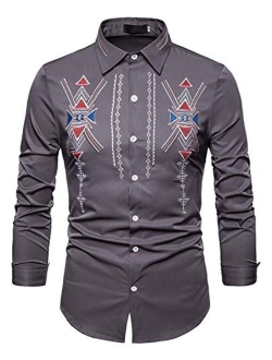 WHATLEES Mens Solid Long Sleeve Slim Fit Button Down Dress Shirt