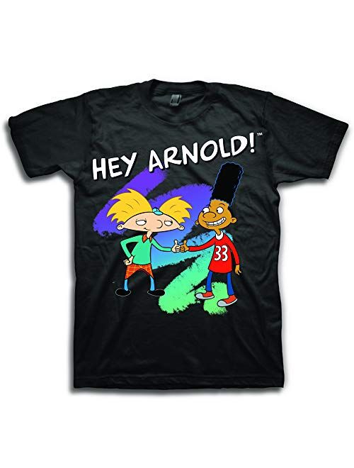 Nickelodeon Men's 90's Classic T-Shirt - Rugrats, Hey Arnold, All That - Vintage Throwback Tee