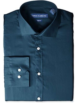 Men's Slim Fit Spread Collar Fashion Dress Shirt