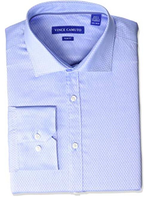 Vince Camuto Men's Slim Fit Spread Collar Fashion Dress Shirt