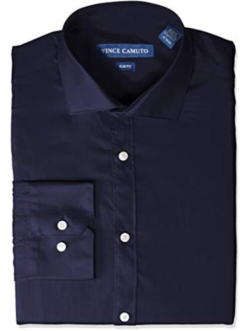 Vince Camuto Men's Slim Fit Spread Collar Fashion Dress Shirt