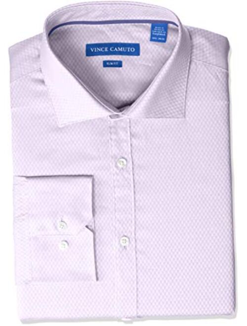 Vince Camuto Men's Slim Fit Spread Collar Fashion Dress Shirt