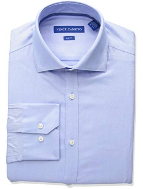 Vince Camuto Men's Slim Fit Spread Collar Fashion Dress Shirt