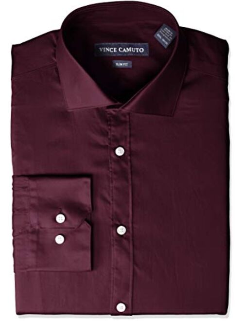 Vince Camuto Men's Slim Fit Spread Collar Fashion Dress Shirt