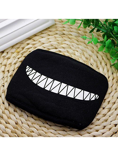 GOOTRADES Set of 4 Teeth Pattern Unisex Cotton Blend Anti Dust Face Mouth Mask