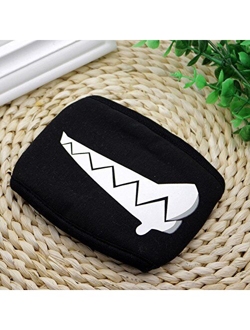 GOOTRADES Set of 4 Teeth Pattern Unisex Cotton Blend Anti Dust Face Mouth Mask