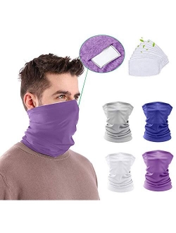 Feltom 14 Pack Neck Gaiter Cycling Scarf with Filters Face Mask Sun UV Protection Mask