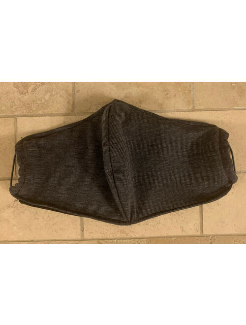 **Mens Handmade Face Mask Reversible Gray/Black) with Pocket - Washable**