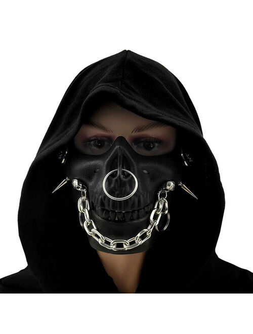 Skull Chain Costume Mask Cosplay Half Face Mask Party Dess