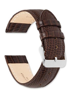 deBeer Leather Watch Strap - Teju Lizard Grain Choose Color - (Sizes 14mm, 16mm, 18mm, 19mm, 20mm, or 22mm)