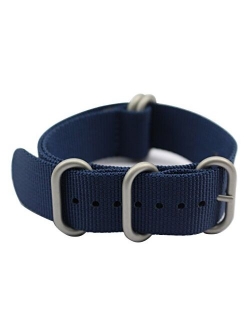 ArtStyle Watch Band with 1.5mm Thickness Quality Nylon Strap and Heavy Duty Brushed Buckle