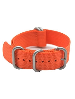 ArtStyle Watch Band with 1.5mm Thickness Quality Nylon Strap and Heavy Duty Brushed Buckle